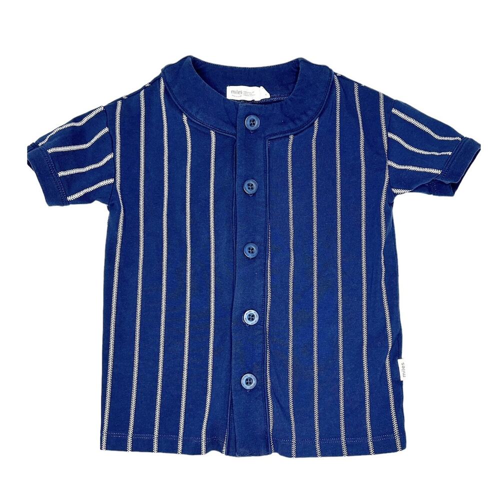 Miles Striped Button Up Shirt Size 2T